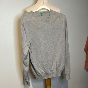 United Colors Of Benetton Gray Crewneck Sweater 100% cotton‎